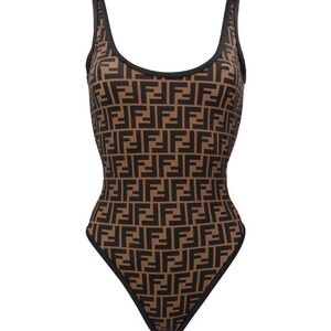 Fendi FF Logo Printed Swimsuit